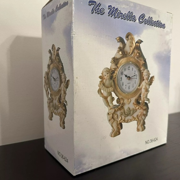 THE MIRELLA COLLECTION CHERUBS QUARTS MANTLE CLOCK - Picture 3 of 5